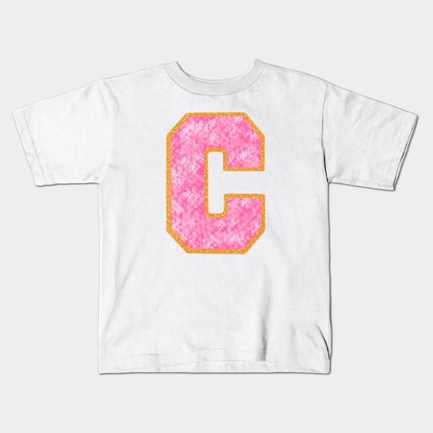 Preppy Pink C Kids T-Shirt by Smilla